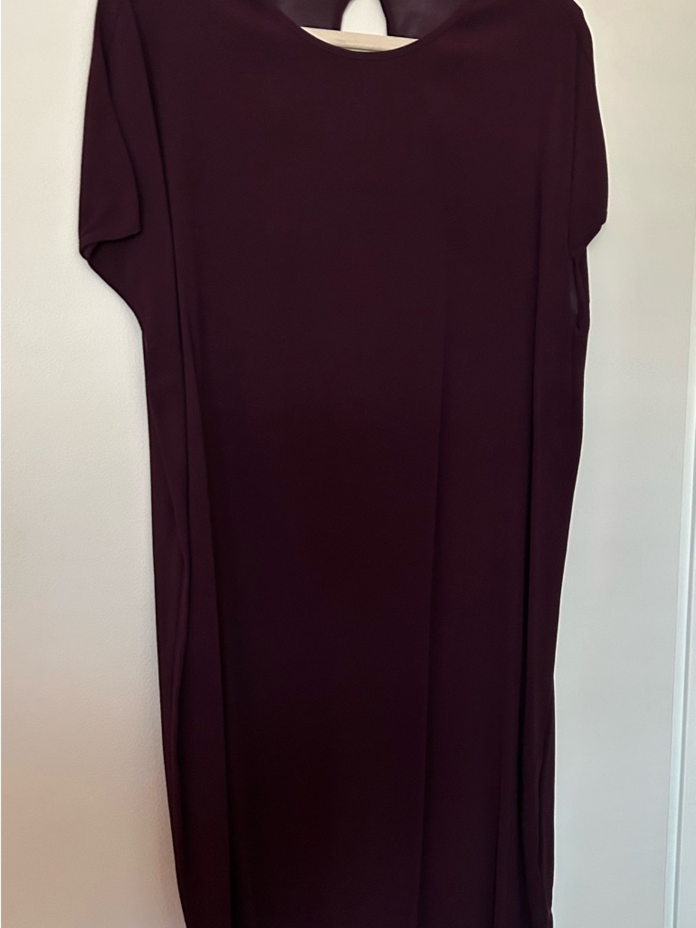 Universal Standard Short Sleeve Geneva Dress in Deep Burgundy